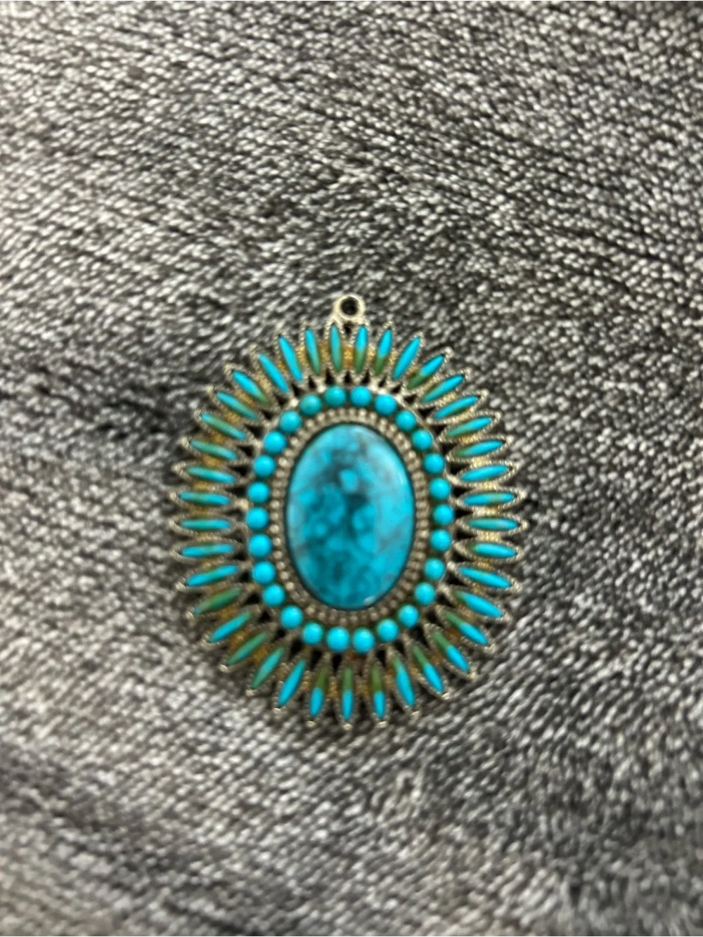 Turquoise Owl Pendant Necklace - Silver Tone & Silver Tone Pendant